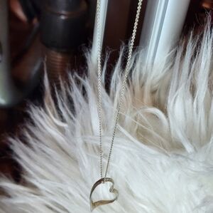 Vintage Twisted Sterling heart‎ Necklace